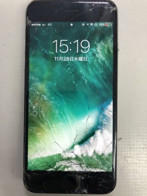 iPhone6Sガラス割れ修理 from 大分市松原