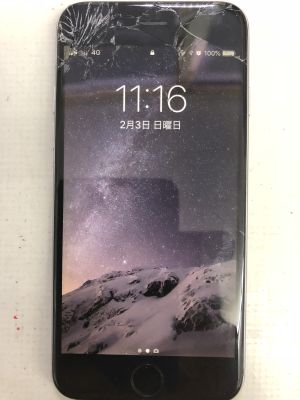 iPhone6ガラス割れ from 大分市内